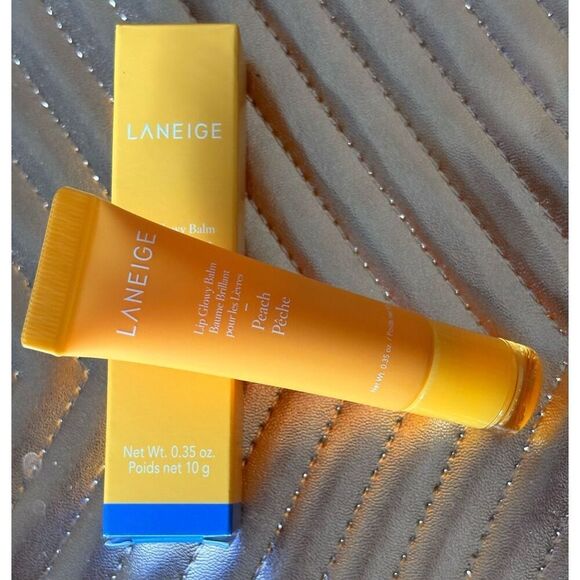 LANEIGE - NWT - Lip Glowy Balm in Peach. New in Box, .35 oz. - Picture 2 of 16
